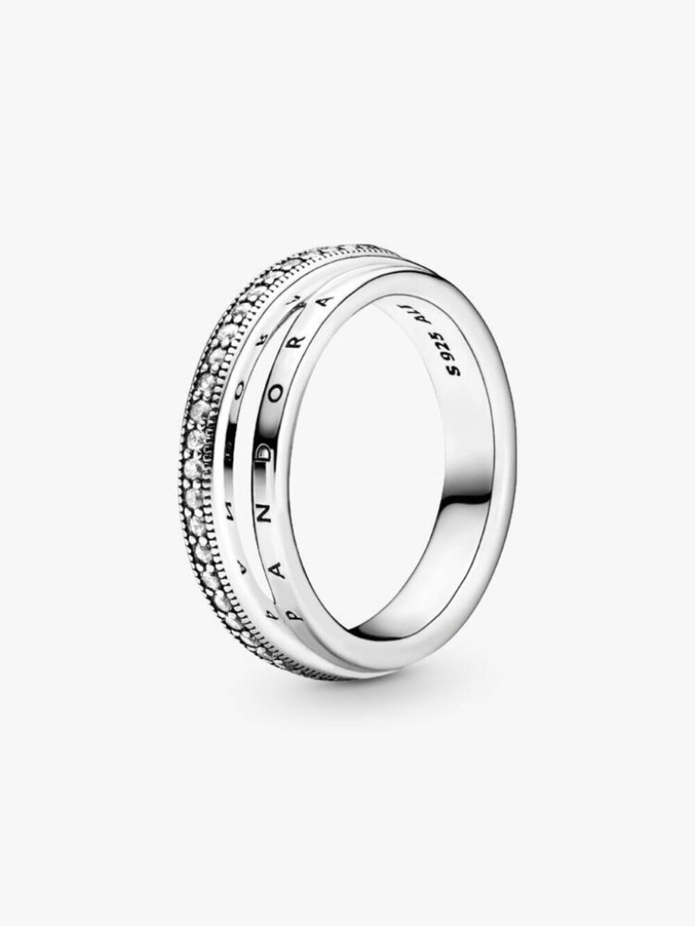 Pandora FINAL SALE - Triple Band Pav�� Ring